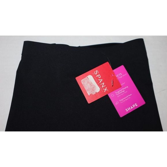 Spanx Women's Sz XS Very Black High-Waist Mid-Thigh Shaping Shorts Shapewear $72 - Picture 3 of 8